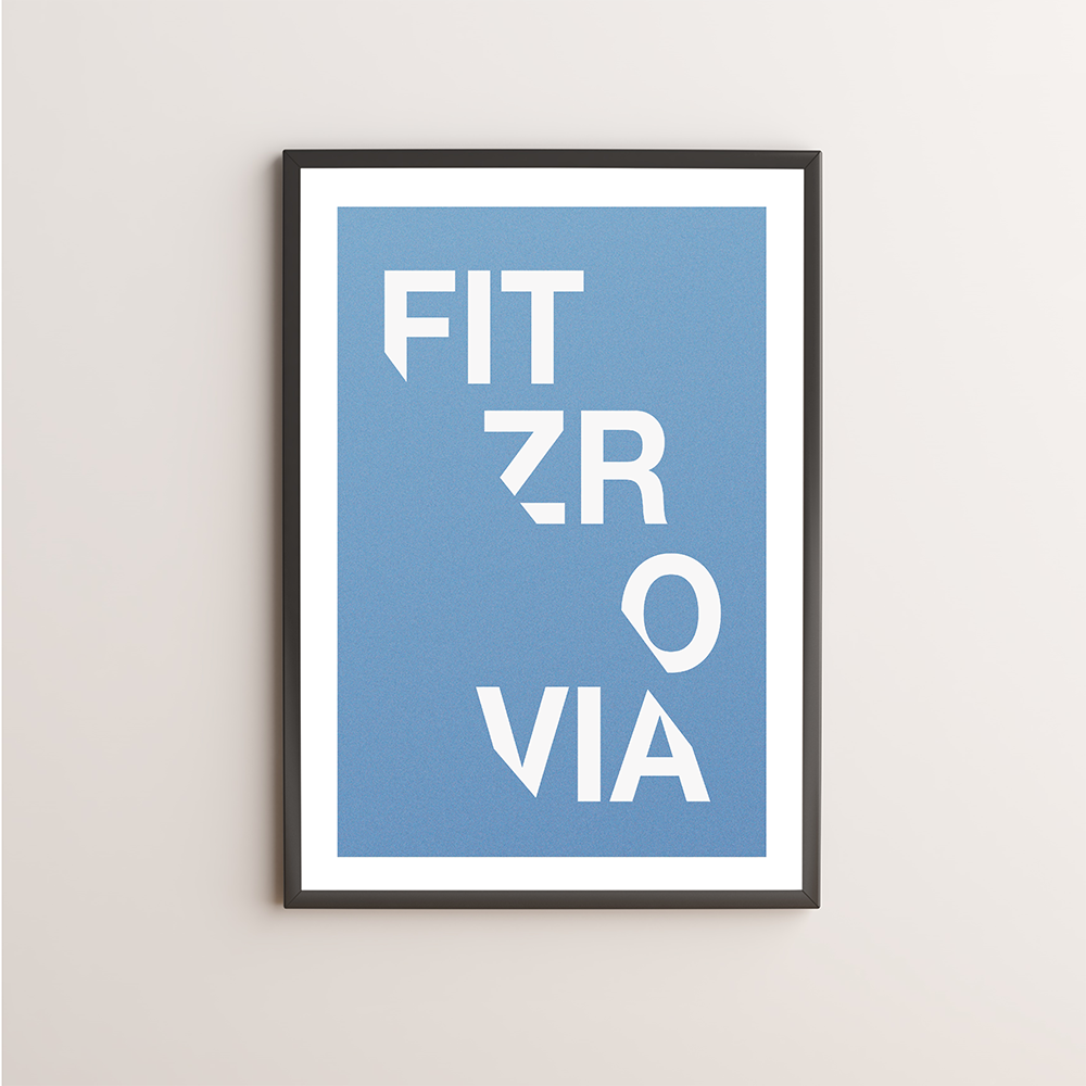 Fitzrovia Typography Giclée Art Print