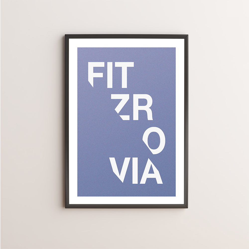 Fitzrovia Typography Giclée Art Print