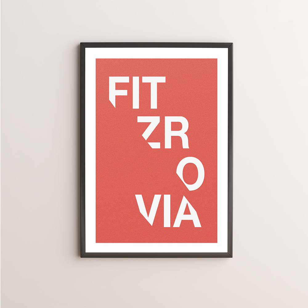 Fitzrovia Typography Giclée Art Print