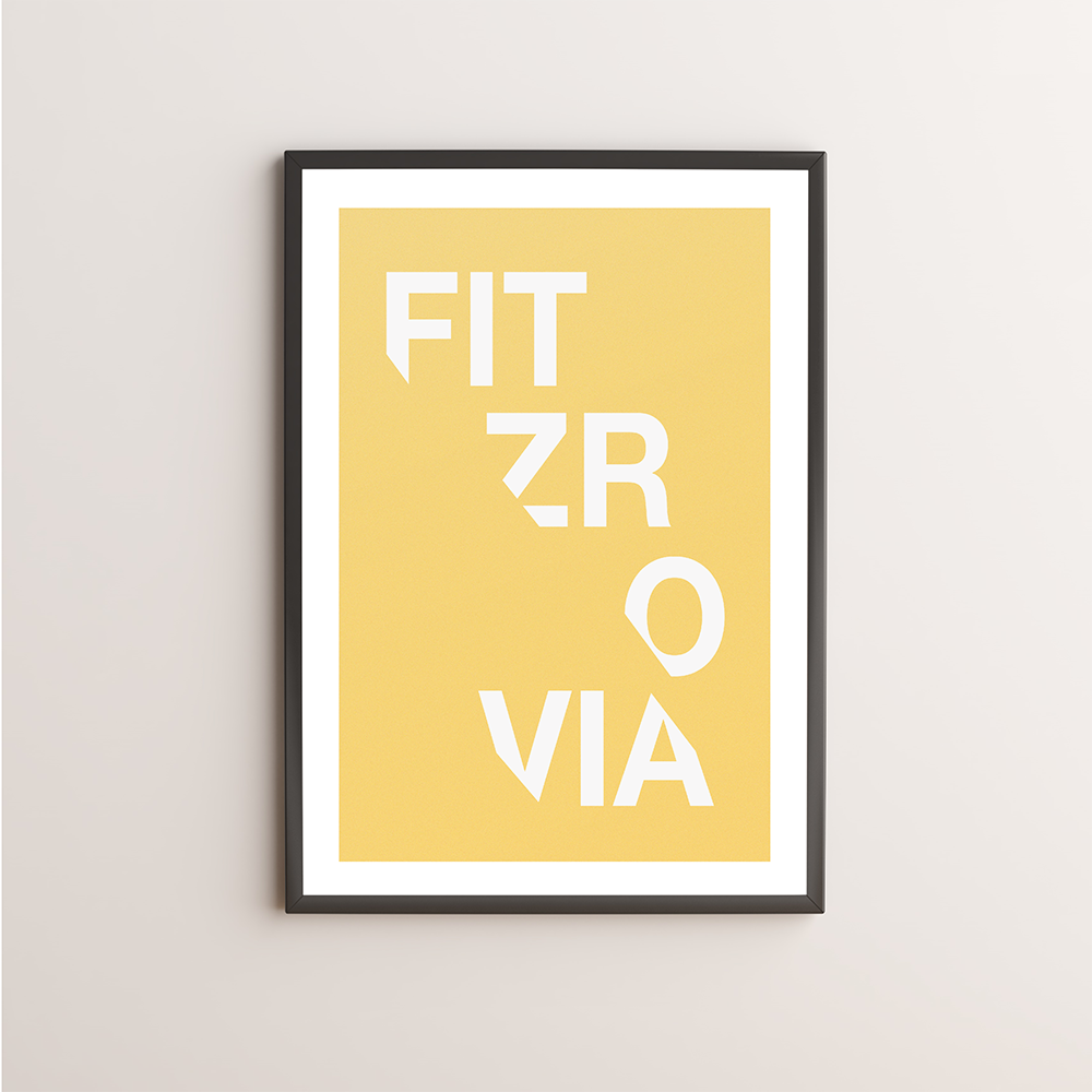 Fitzrovia Typography Giclée Art Print