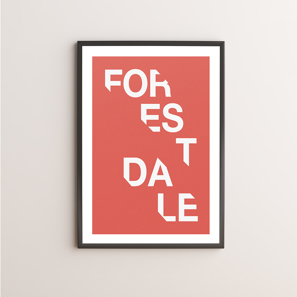 Forestdale Typography Giclée Art Print