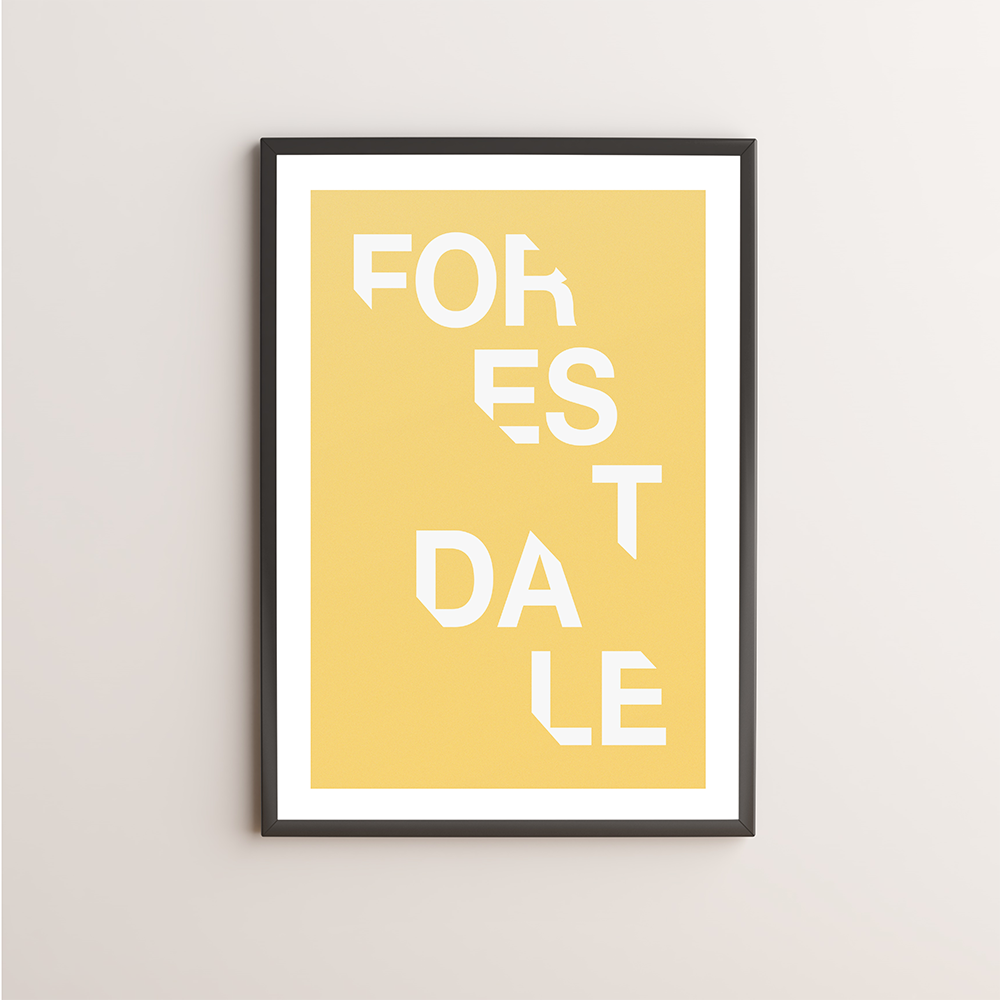 Forestdale Typography Giclée Art Print