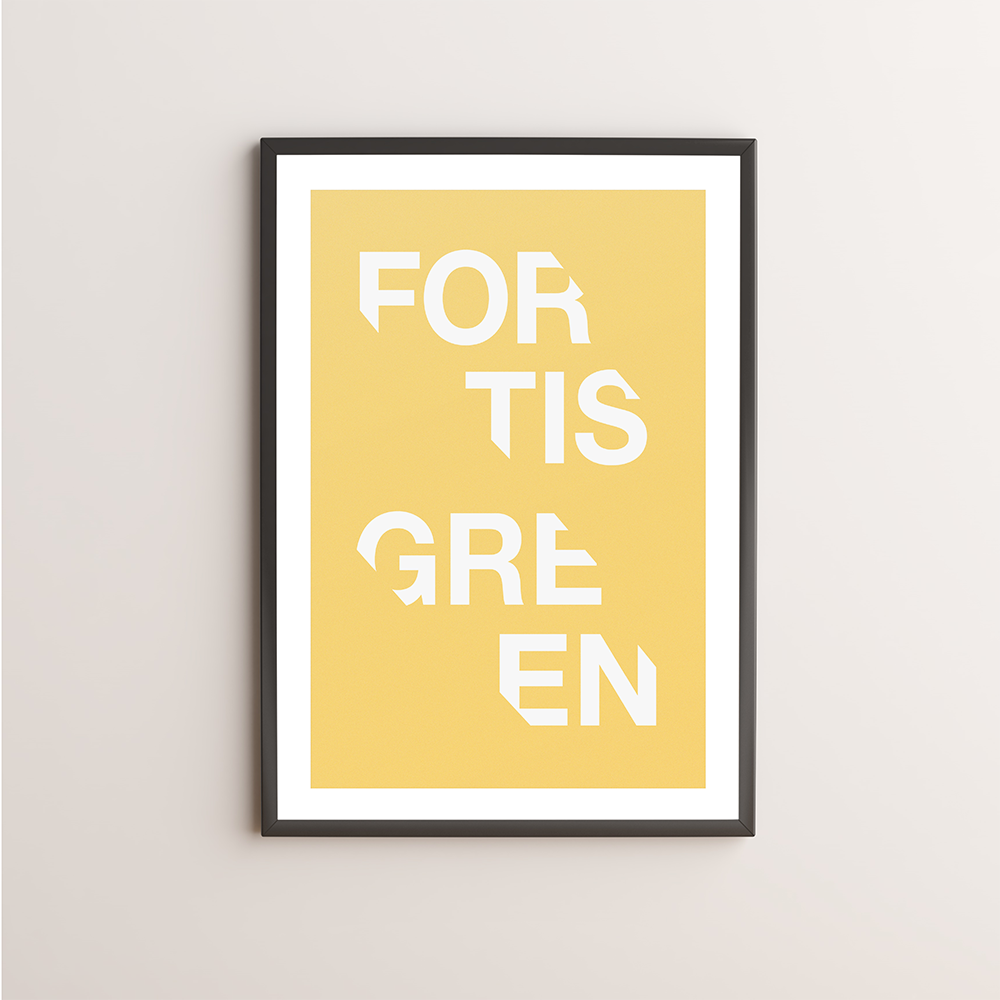 Fortis Green Typography Giclée Art Print