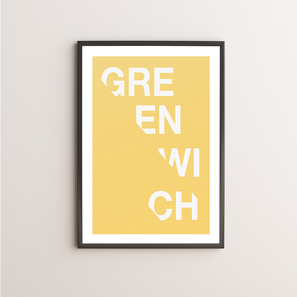 Greenwich Typography Giclée Art Print