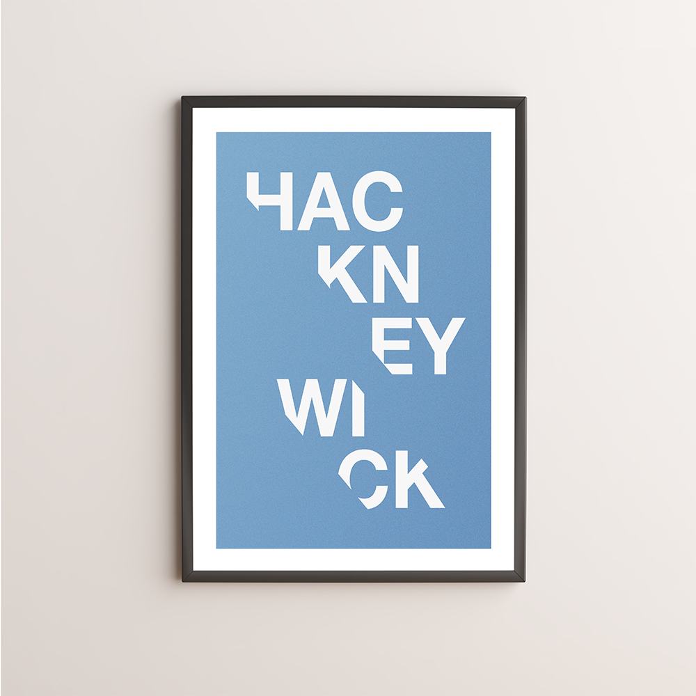 Hackney Wick Typography Giclée Art Print