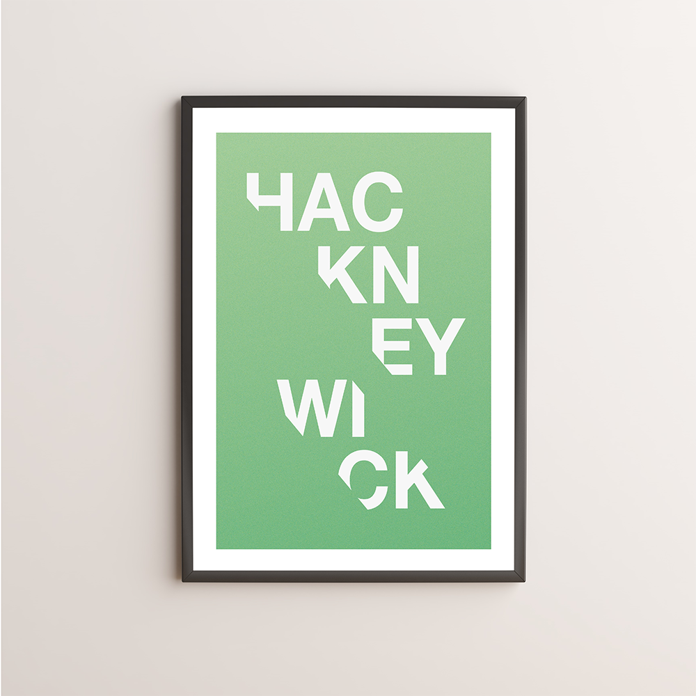 Hackney Wick Typography Giclée Art Print