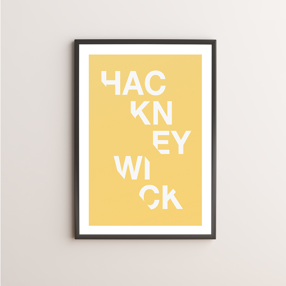 Hackney Wick Typography Giclée Art Print