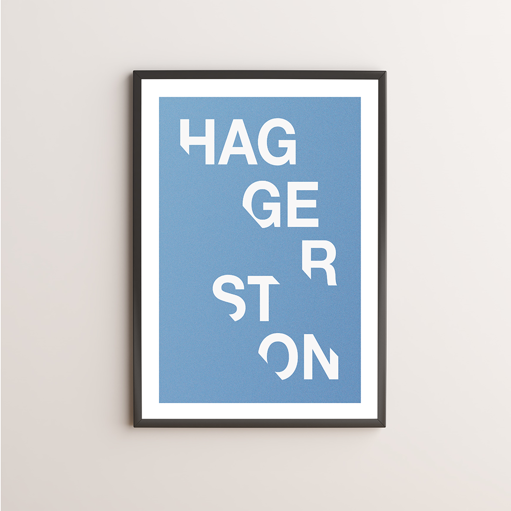 Haggerston Typography Giclée Art Print