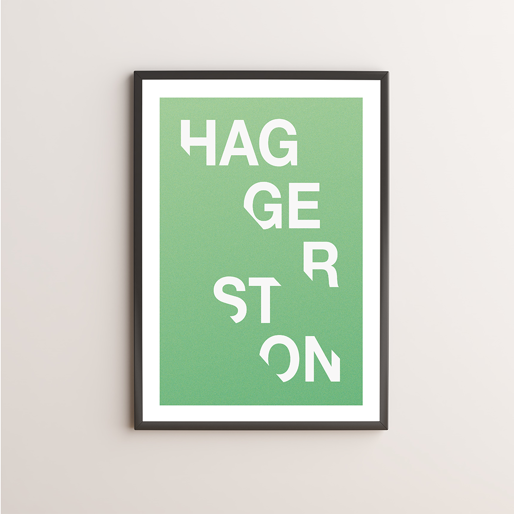 Haggerston Typography Giclée Art Print