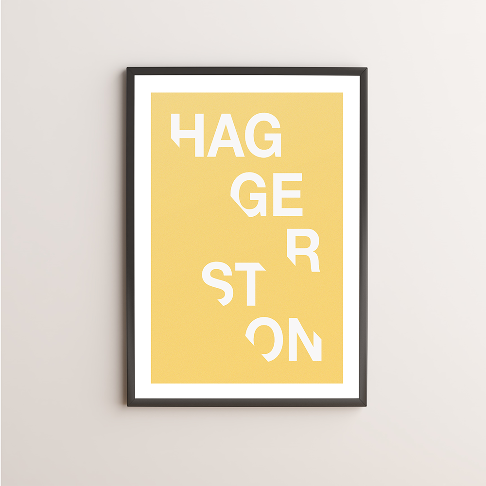 Haggerston Typography Giclée Art Print