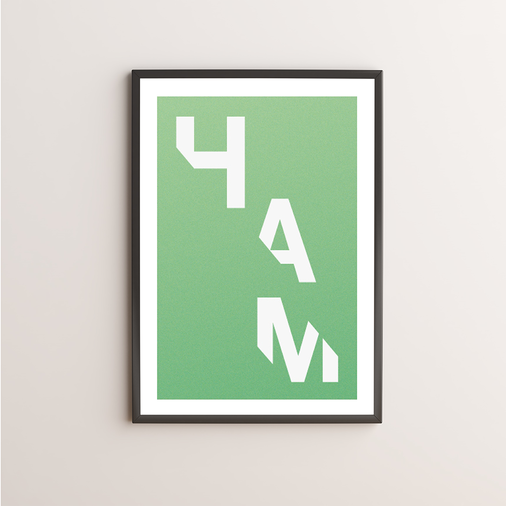 Ham Typography Giclée Art Print