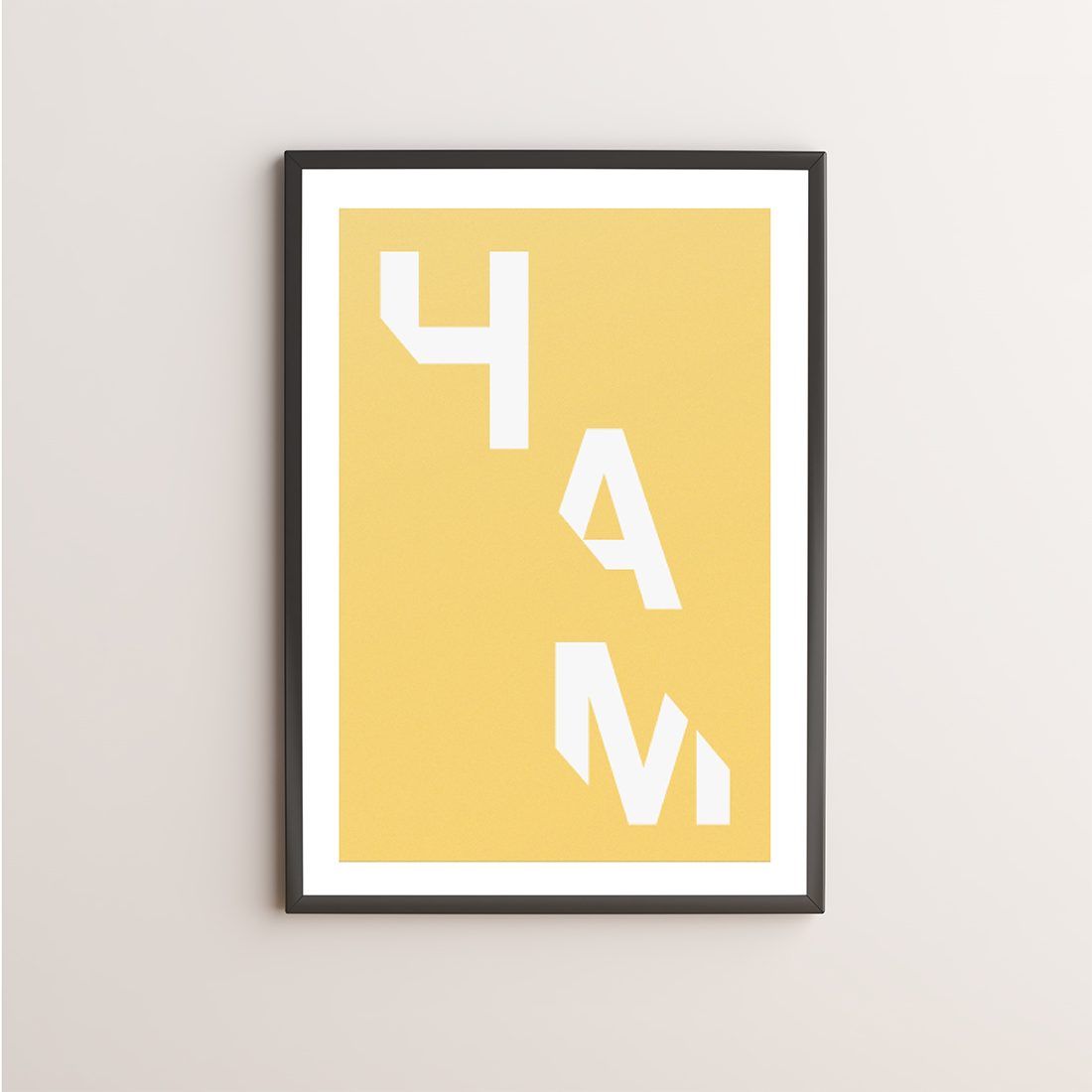 Ham Typography Giclée Art Print