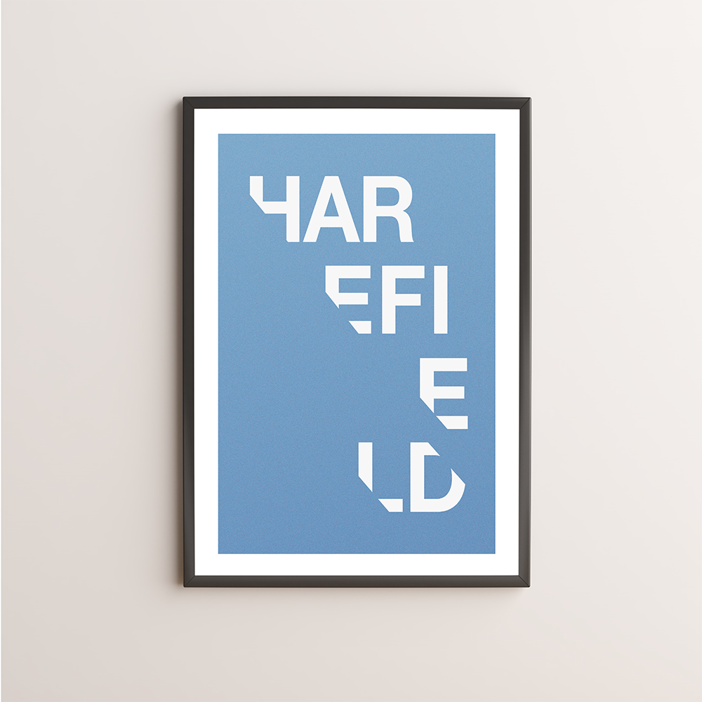 Harefield Typography Giclée Art Print