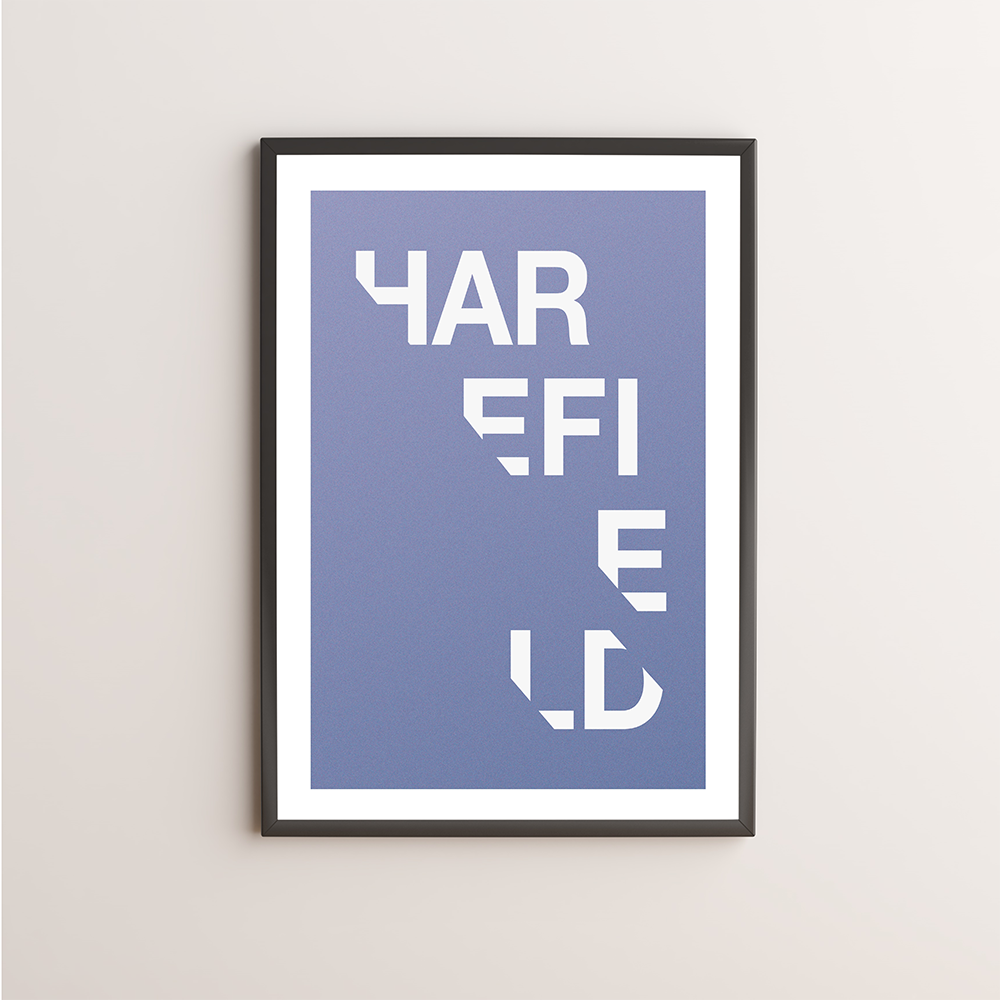 Harefield Typography Giclée Art Print