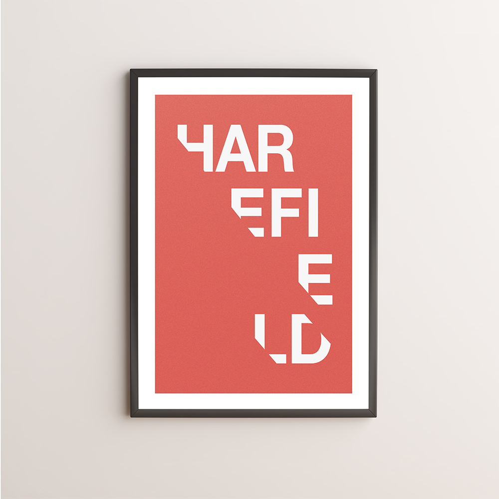 Harefield Typography Giclée Art Print