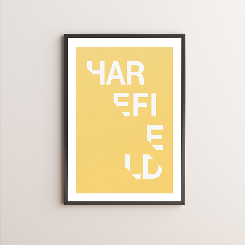 Harefield Typography Giclée Art Print