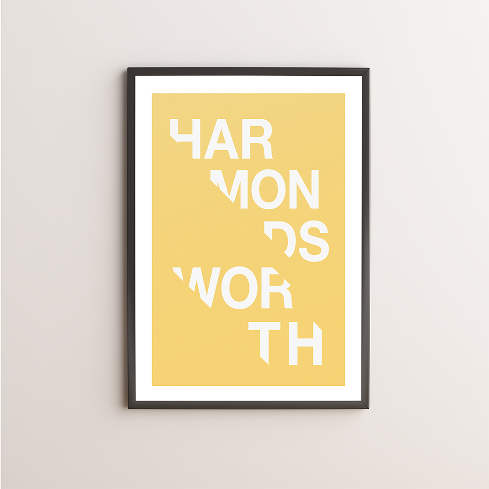 Harmondsworth Typography Giclée Art Print