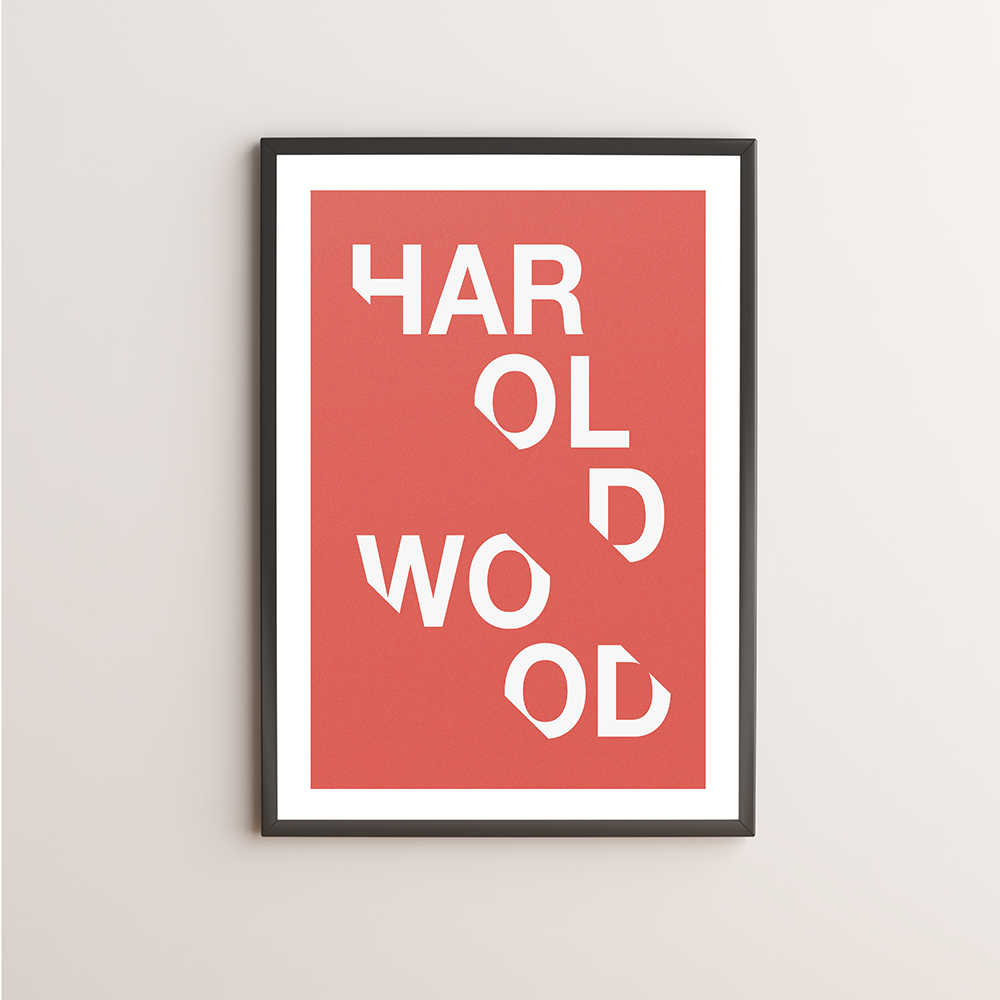 Harold Wood Typography Giclée Art Print