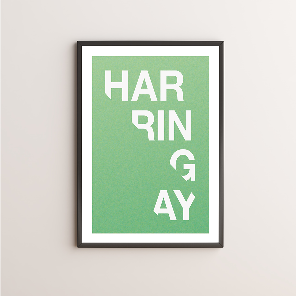 Harringay Typography Giclée Art Print