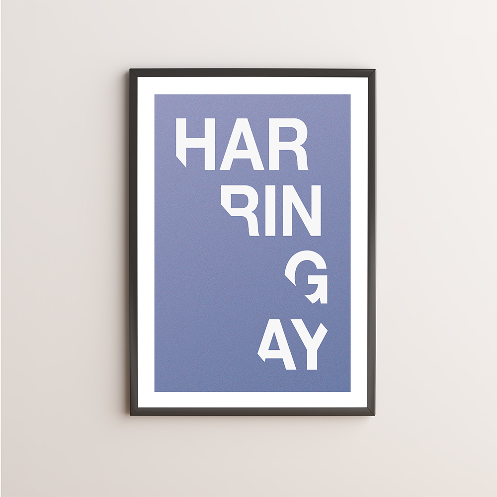 Harringay Typography Giclée Art Print