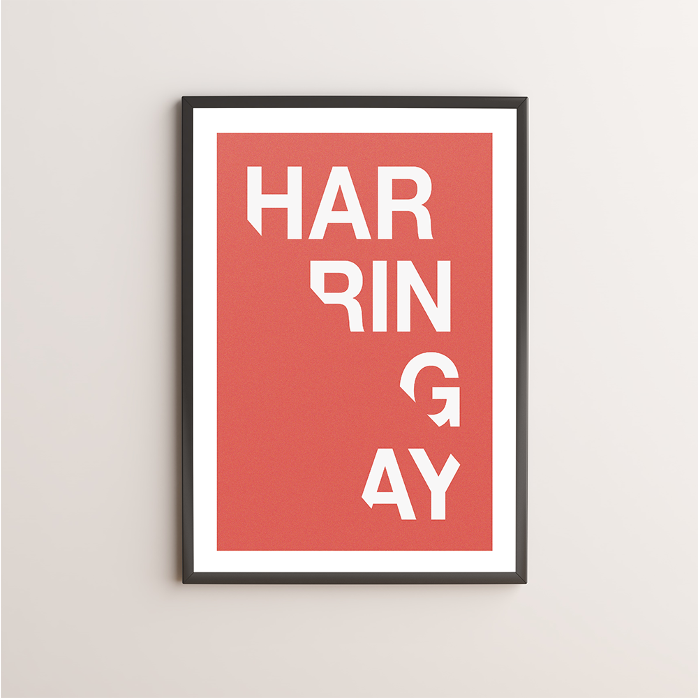 Harringay Typography Giclée Art Print