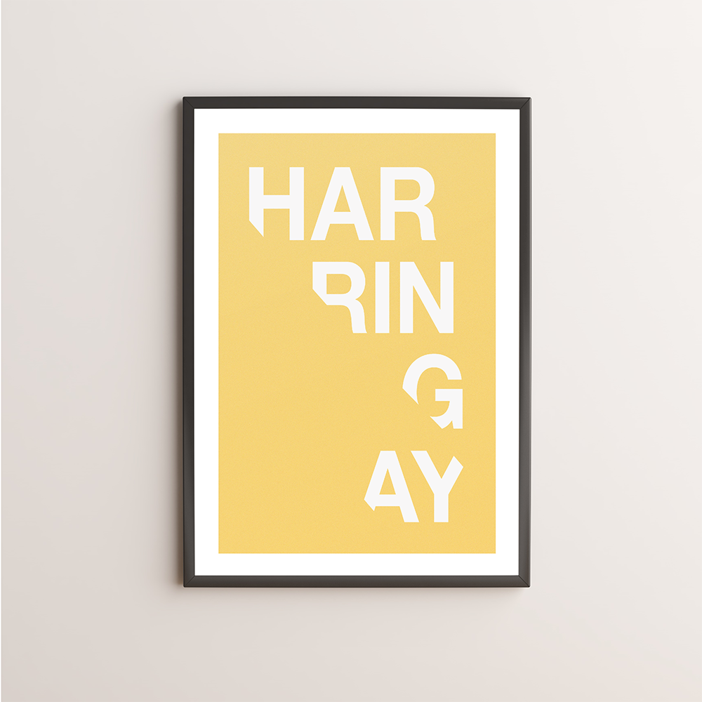 Harringay Typography Giclée Art Print