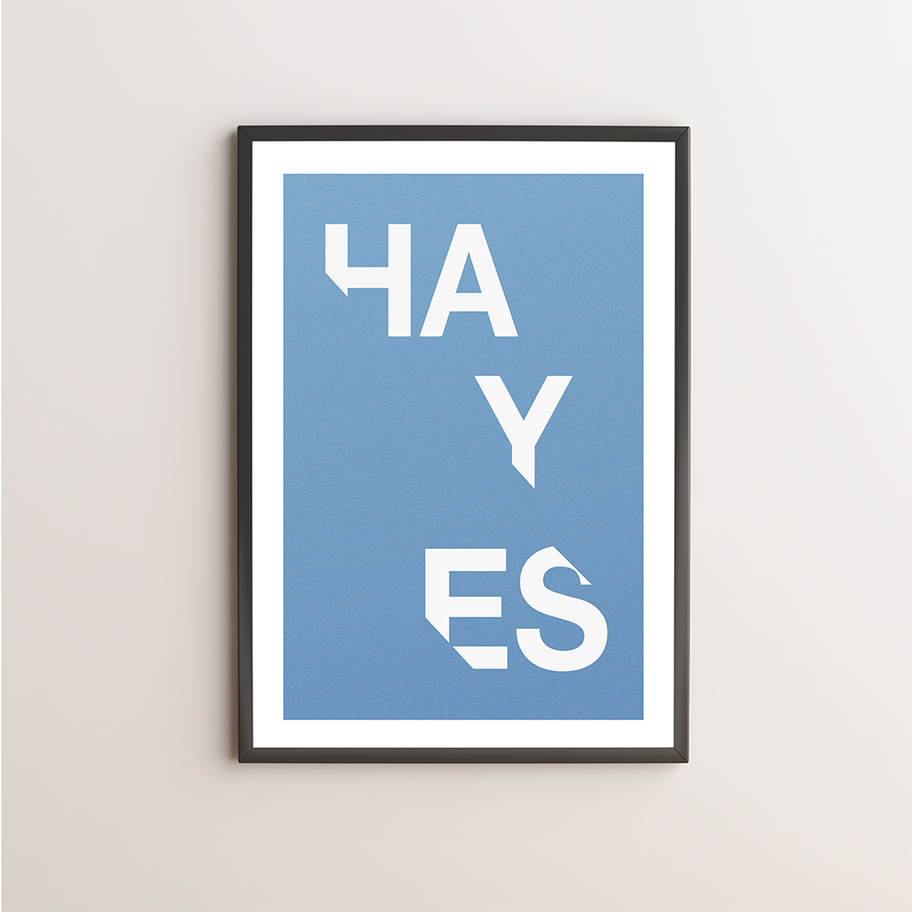 Hayes Typography Giclée Art Print