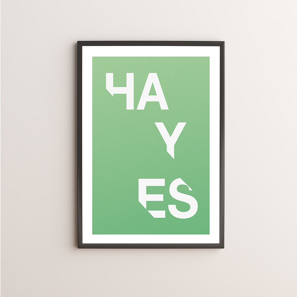 Hayes Typography Giclée Art Print