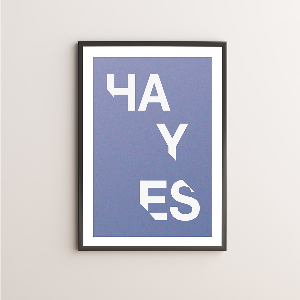 Hayes Typography Giclée Art Print