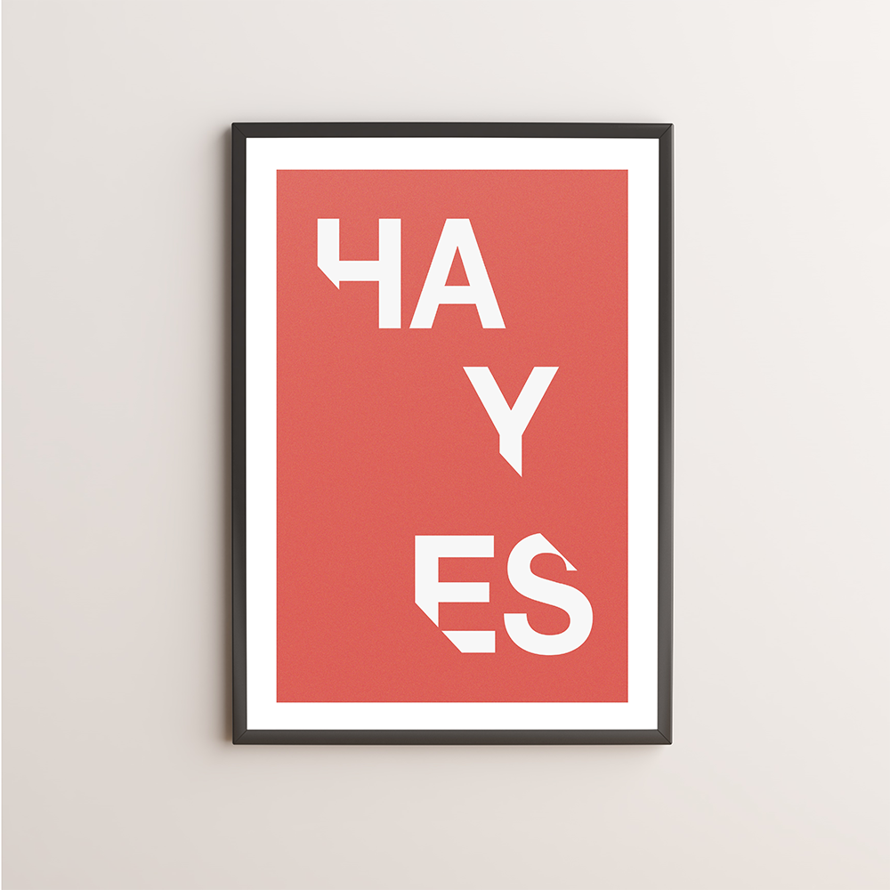 Hayes Typography Giclée Art Print