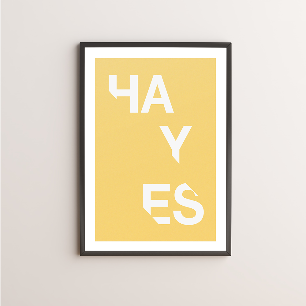 Hayes Typography Giclée Art Print