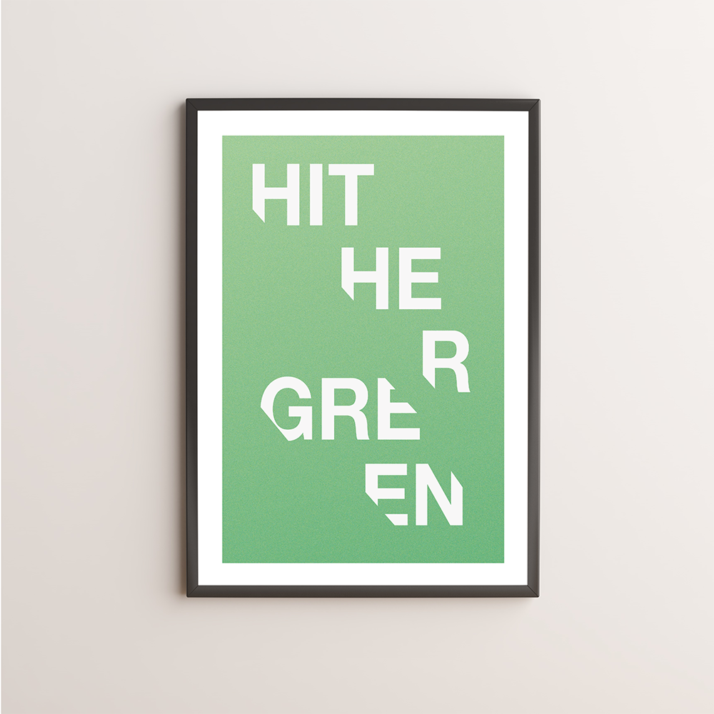 Hither Green Typography Giclée Art Print