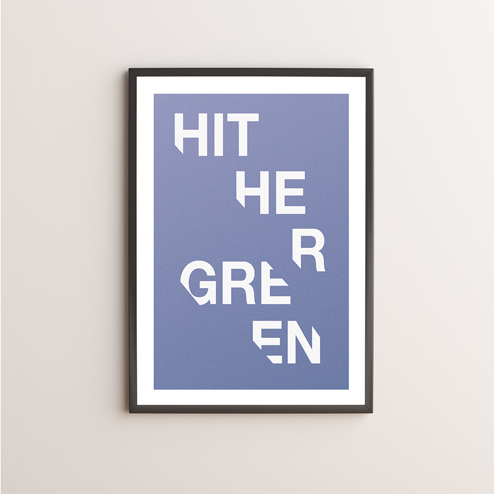 Hither Green Typography Giclée Art Print