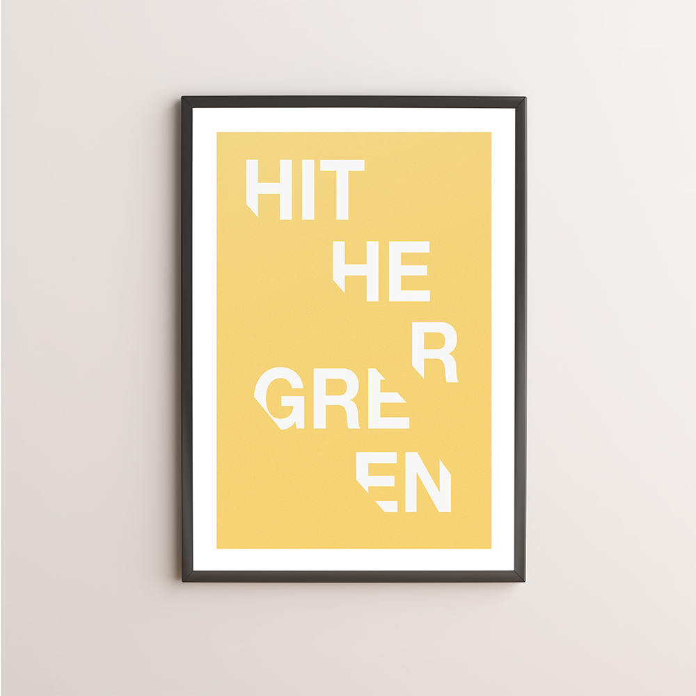 Hither Green Typography Giclée Art Print