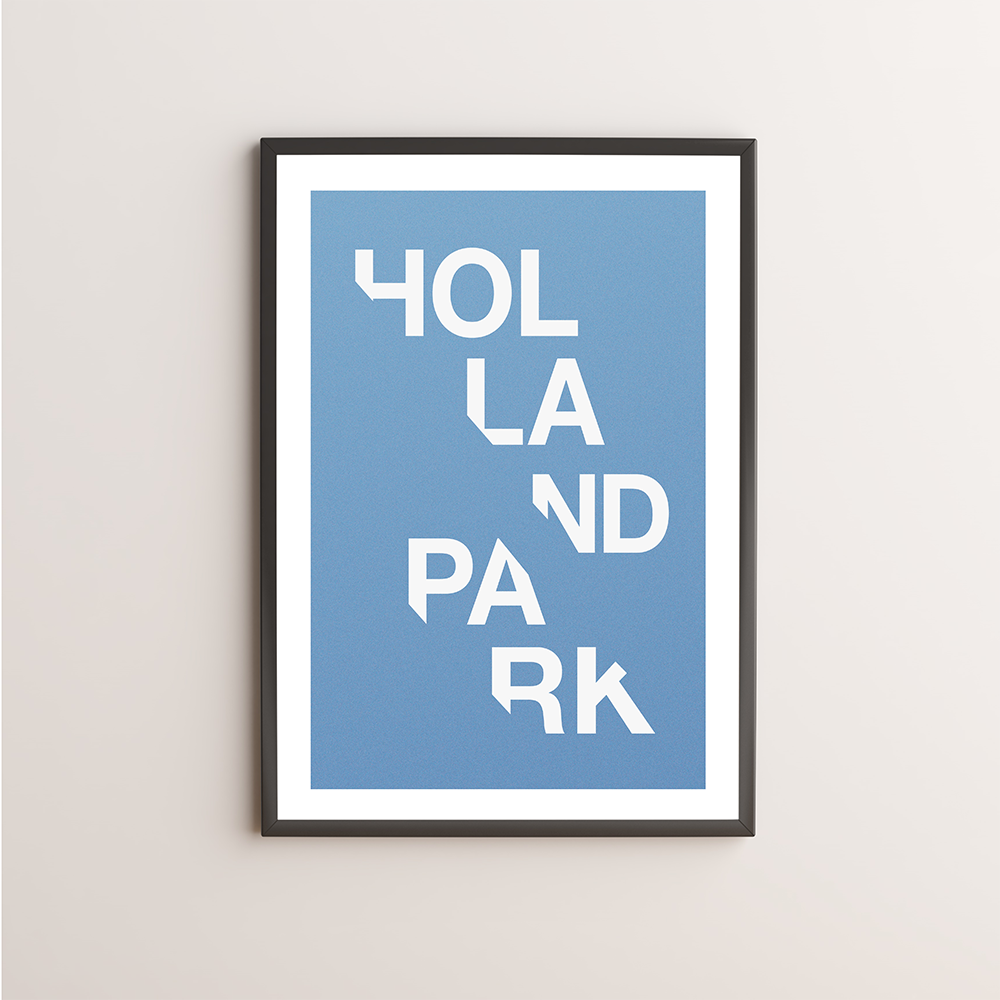 Holland Park Typography Giclée Art Print