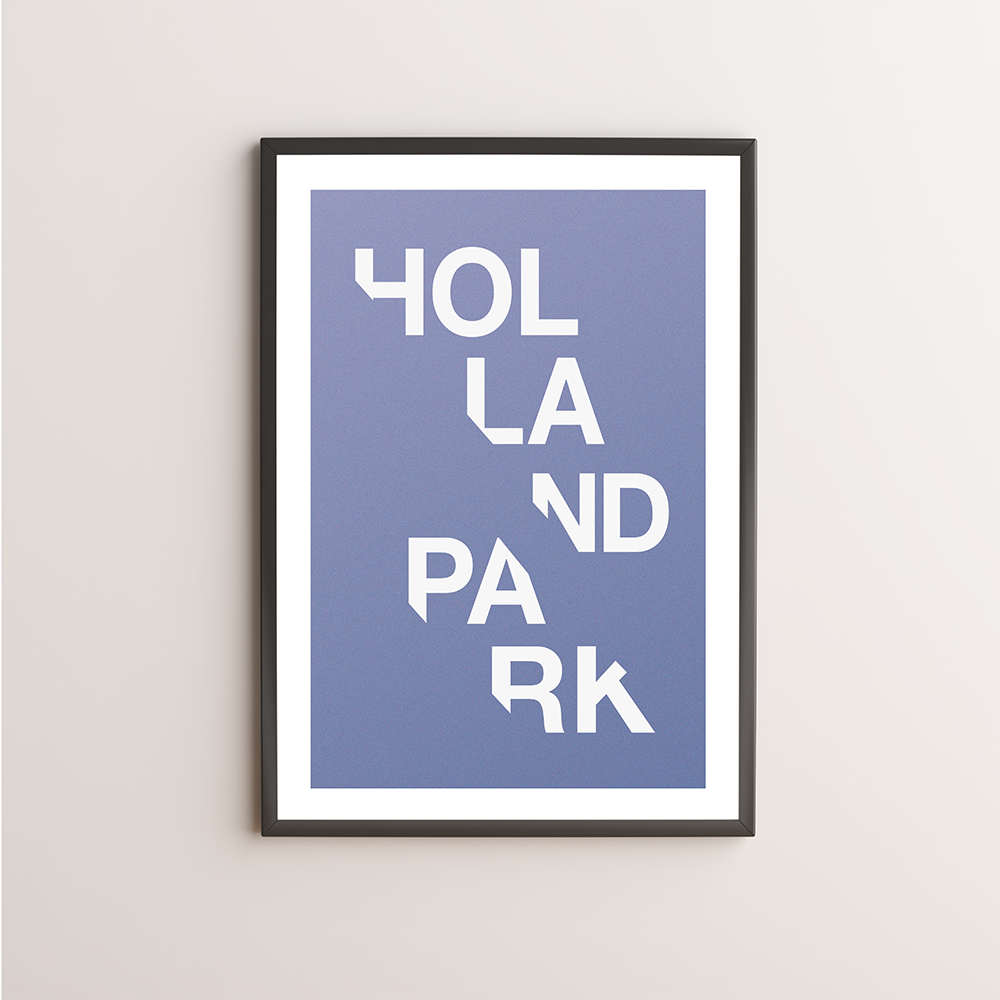 Holland Park Typography Giclée Art Print