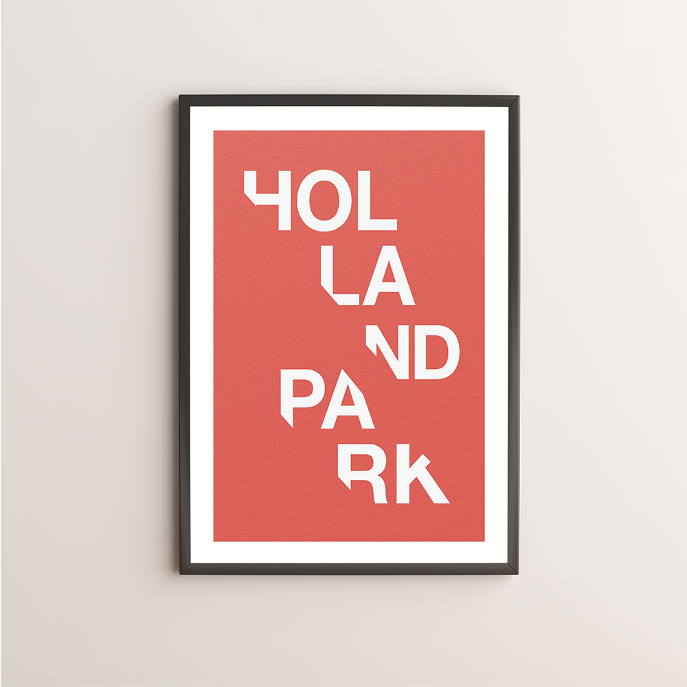 Holland Park Typography Giclée Art Print