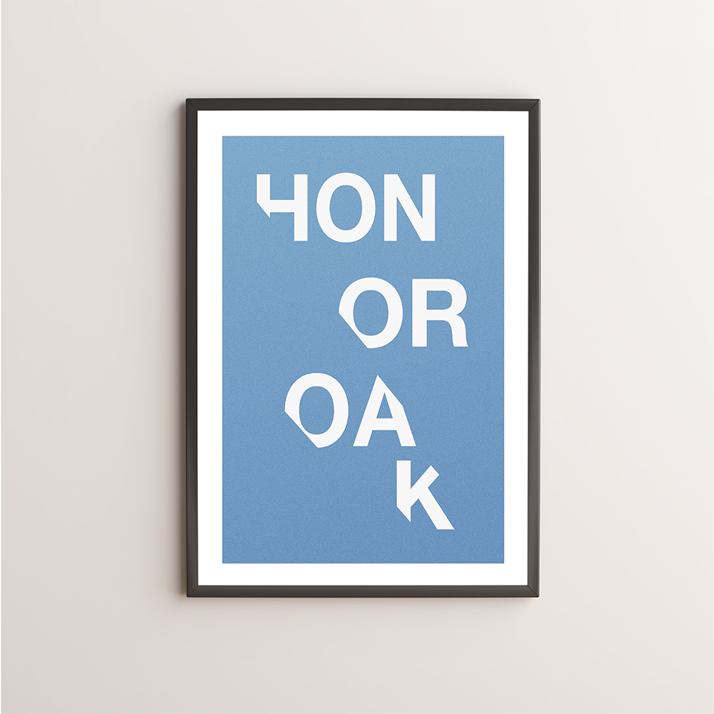 Honor Oak Typography Giclée Art Print