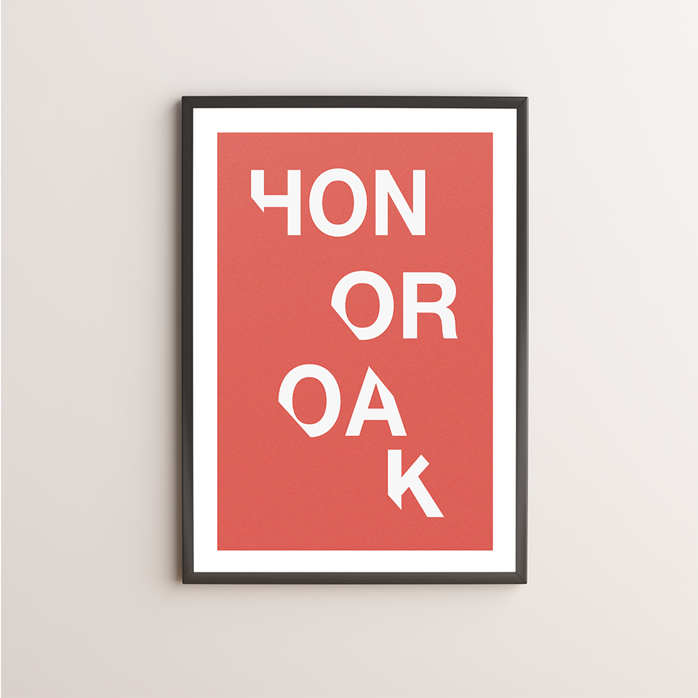 Honor Oak Typography Giclée Art Print