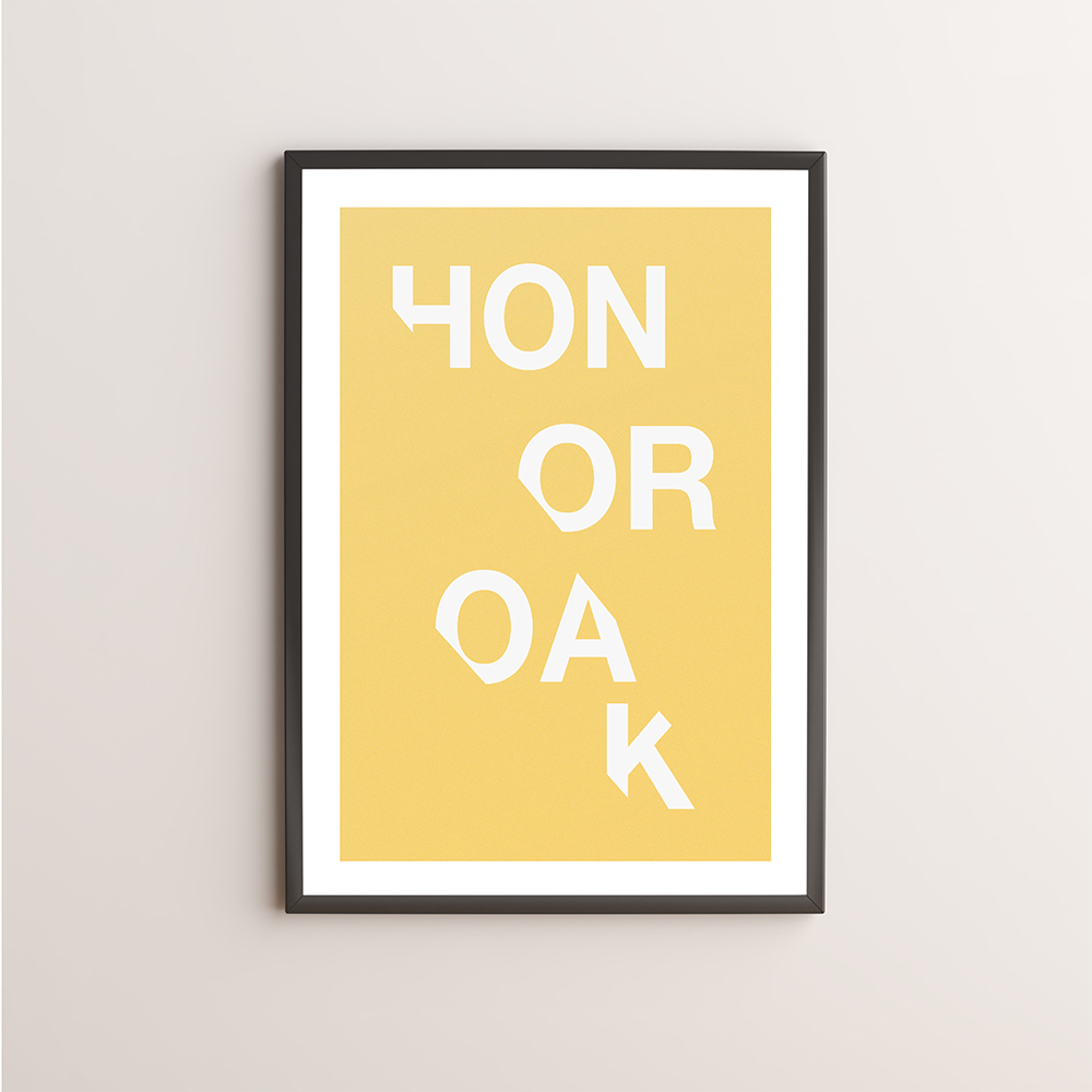 Honor Oak Typography Giclée Art Print