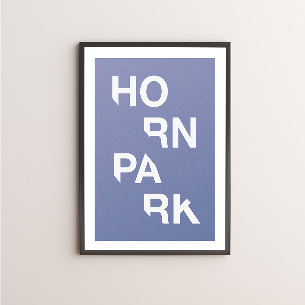 Horn Park Typography Giclée Art Print