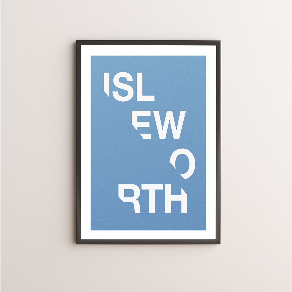 Isleworth Typography Giclée Art Print