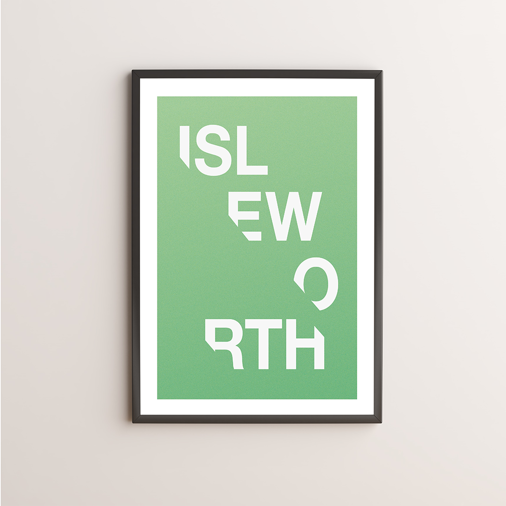 Isleworth Typography Giclée Art Print