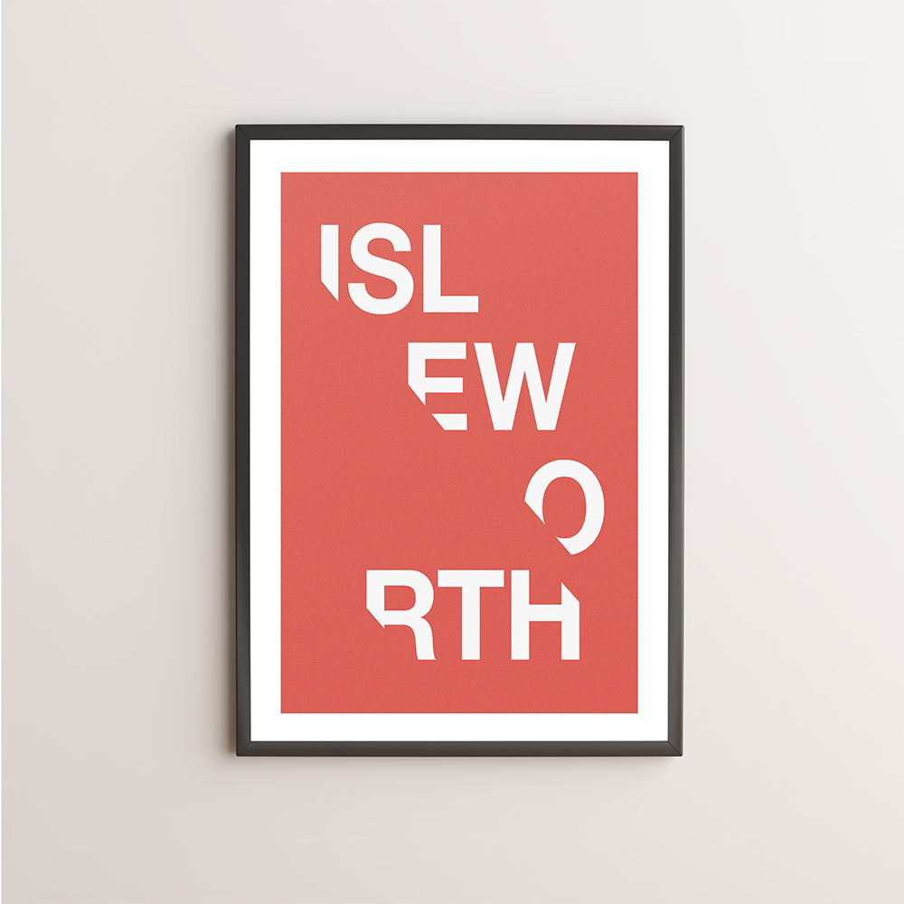 Isleworth Typography Giclée Art Print