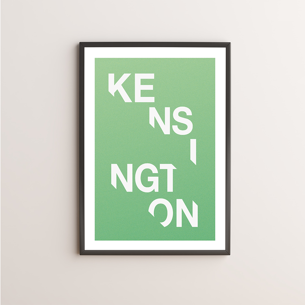 Kensington Typography Giclée Art Print