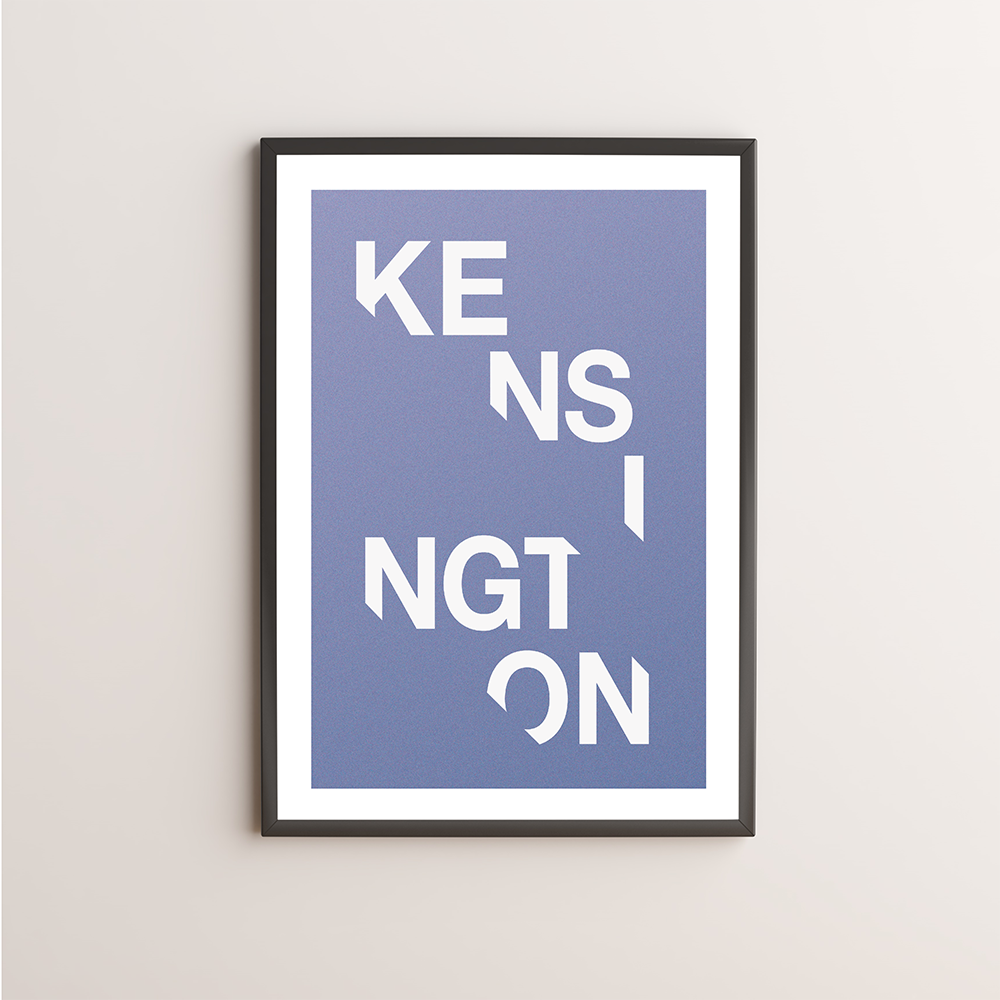 Kensington Typography Giclée Art Print