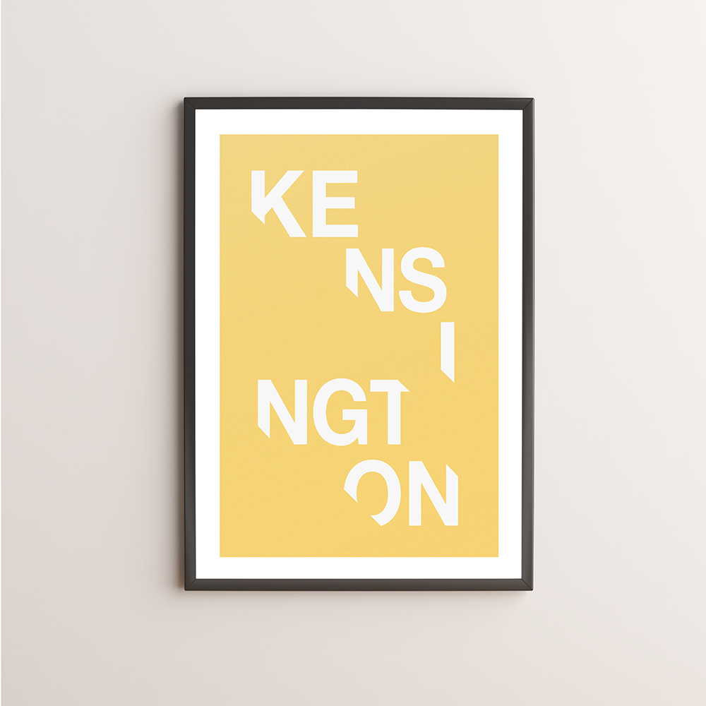 Kensington Typography Giclée Art Print