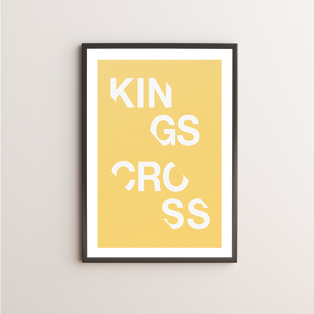 Kings Cross Typography Giclée Art Print 