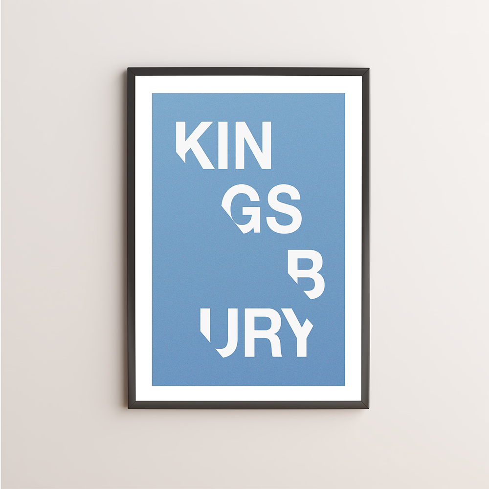 Kingsbury Typography Giclée Art Print