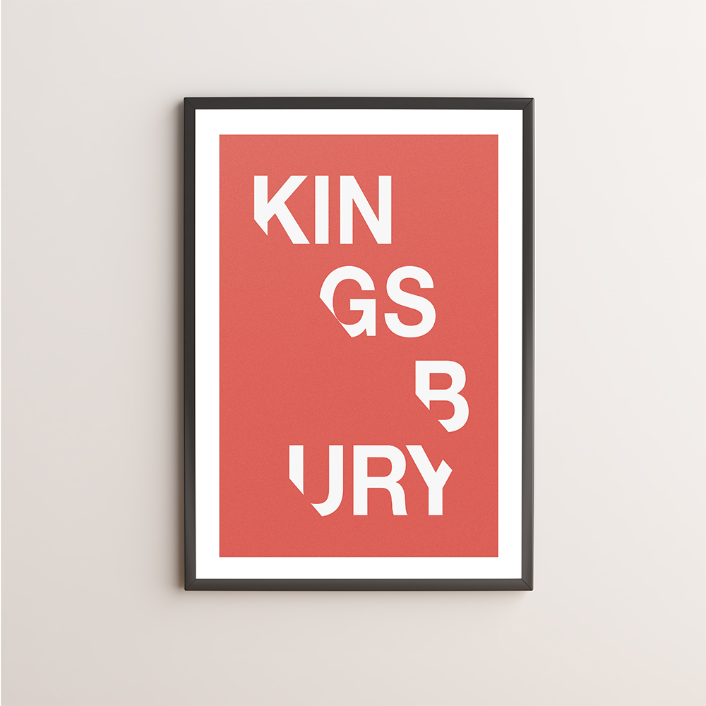 Kingsbury Typography Giclée Art Print